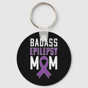 Epilepsy Awareness Byd Epilepsy Mum Purple Ribbon  Key Ring