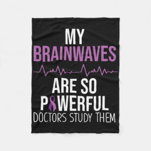 Epilepsy Awareness Costume My Brainwaves Survivor Fleece Blanket