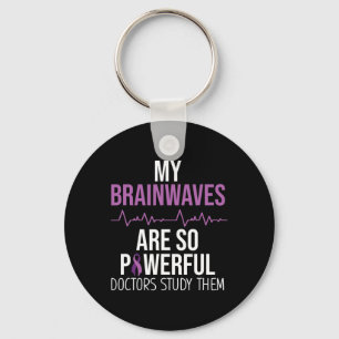 Epilepsy Awareness Costume My Brainwaves Survivor Key Ring