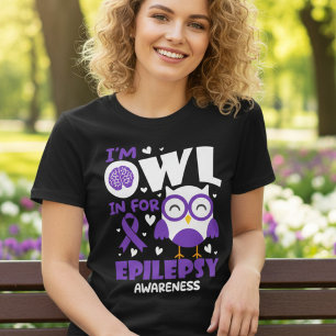Epilepsy Awareness Cute Owl Gift Tri-Blend Shirt