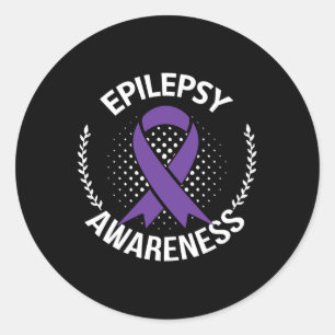 Epilepsy Awareness Day Rainbow Seizures Warrior Mo Classic Round Sticker