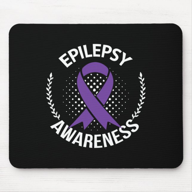 Epilepsy Awareness Day Rainbow Seizures Warrior Mo Mouse Pad (Front)
