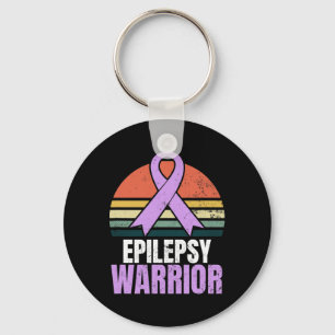 Epilepsy Awareness Design Vintage Retro Sunset Gif Key Ring