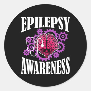 Epilepsy Awareness Diagnose Epileptic Warrior Surv Classic Round Sticker