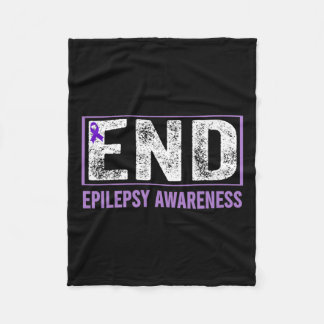 Epilepsy Awareness - End Epilepsy Purple Epilepsy  Fleece Blanket