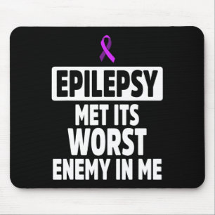 Epilepsy Awareness Enemy Epileptic Warrior Survivo Mouse Pad