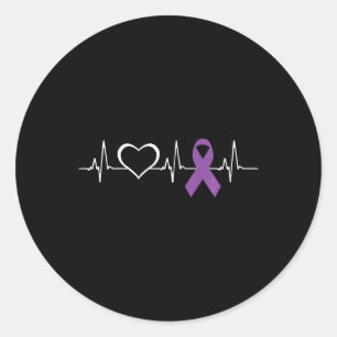 Epilepsy Awareness Epilepsy Awareness Heart Classic Round Sticker