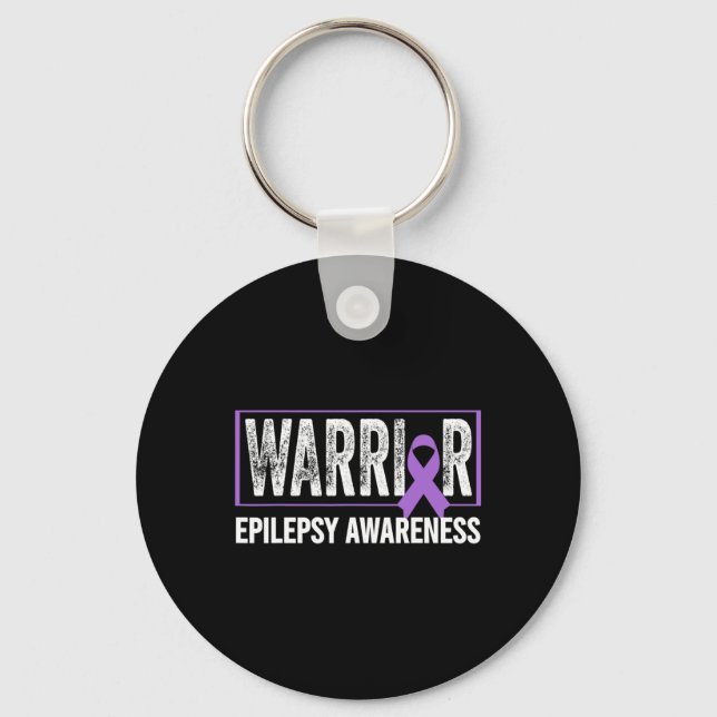 Epilepsy Awareness - Epilepsy Awareness Warrior  Key Ring (Front)