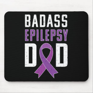 Epilepsy Awareness Epilepsy Dad Purple Ribbon Mouse Pad