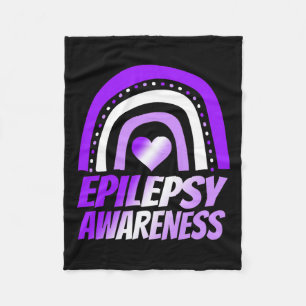 Epilepsy Awareness Epilepsy Kids Men Women Warrior Fleece Blanket