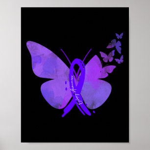 Epilepsy Awareness Epilepsy Purple Butterflies  Poster