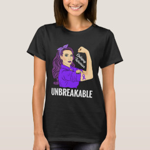 Epilepsy Awareness Epileptic Purple Ribbon Warrio T-Shirt