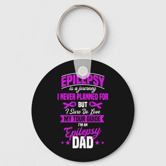 Epilepsy Awareness Epileptic Seizure Disorder Fath Key Ring (Front)