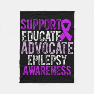 Epilepsy Awareness Epileptic Warrior Survivor 10 Fleece Blanket