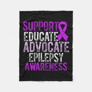 Epilepsy Awareness Epileptic Warrior Survivor 10 Fleece Blanket