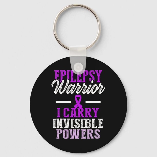 Epilepsy Awareness Epileptic Warrior Survivor 11  Key Ring (Front)