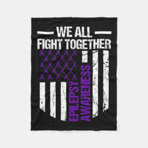 Epilepsy Awareness Epileptic Warrior Survivor 14 Fleece Blanket