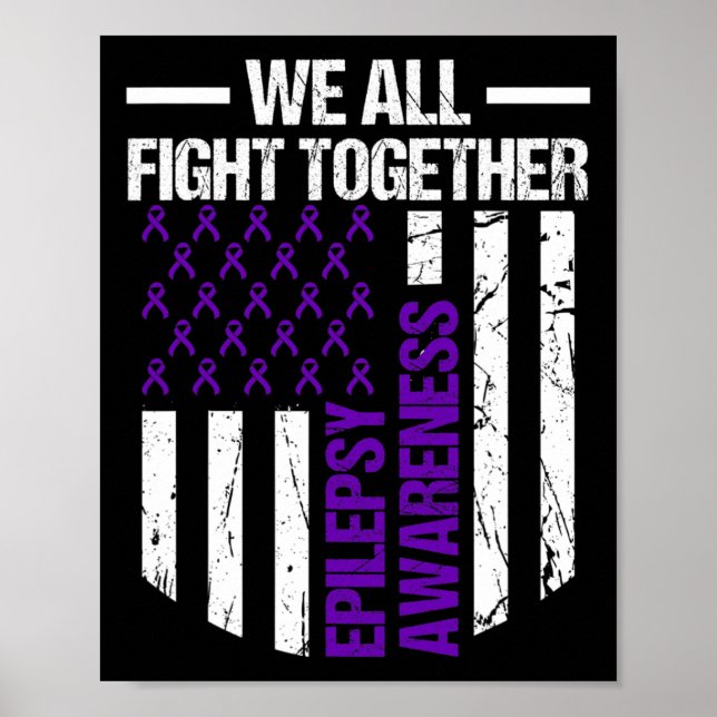 Epilepsy Awareness Epileptic Warrior Survivor 14  Poster (Front)