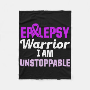 Epilepsy Awareness Epileptic Warrior Survivor 15 Fleece Blanket