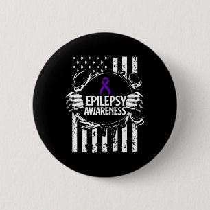 Epilepsy Awareness Epileptic Warrior Survivor 16 6 Cm Round Badge
