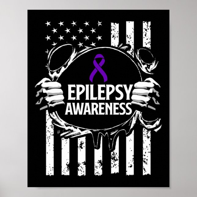Epilepsy Awareness Epileptic Warrior Survivor 16  Poster (Front)