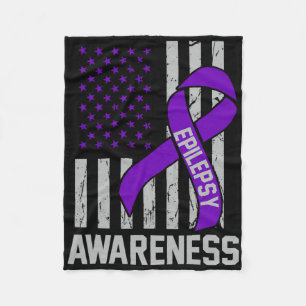 Epilepsy Awareness Epileptic Warrior Survivor 19 Fleece Blanket