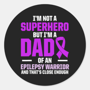 Epilepsy Awareness Epileptic Warrior Survivor 20  Classic Round Sticker