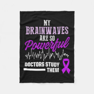 Epilepsy Awareness Epileptic Warrior Survivor 21 Fleece Blanket
