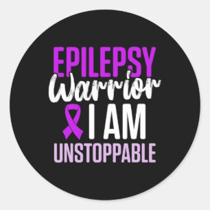 Epilepsy Awareness Epileptic Warrior Survivor 23  Classic Round Sticker