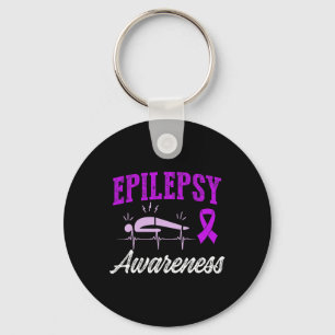 Epilepsy Awareness Epileptic Warrior Survivor 25  Key Ring