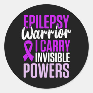 Epilepsy Awareness Epileptic Warrior Survivor 27 Classic Round Sticker
