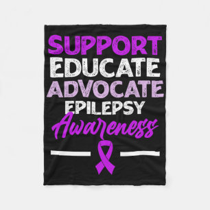 Epilepsy Awareness Epileptic Warrior Survivor 2 Fleece Blanket