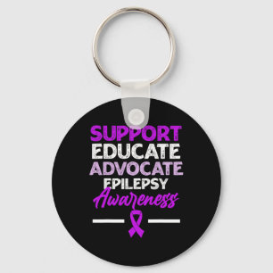 Epilepsy Awareness Epileptic Warrior Survivor 2  Key Ring