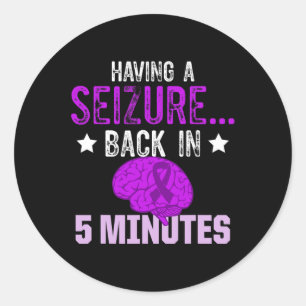 Epilepsy Awareness Epileptic Warrior Survivor 4 Classic Round Sticker