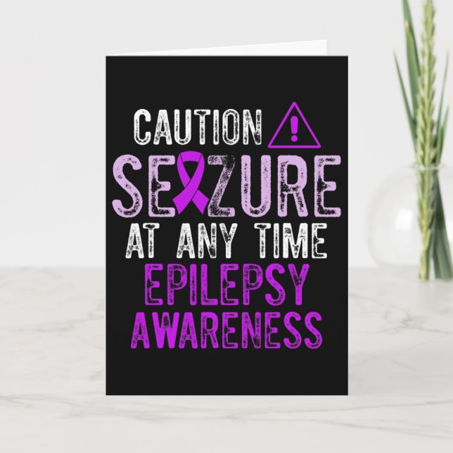 Epilepsy Awareness Epileptic Warrior Survivor 5  Card (Front)