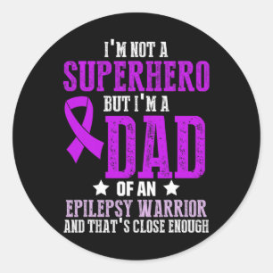Epilepsy Awareness Epileptic Warrior Survivor 6 Classic Round Sticker
