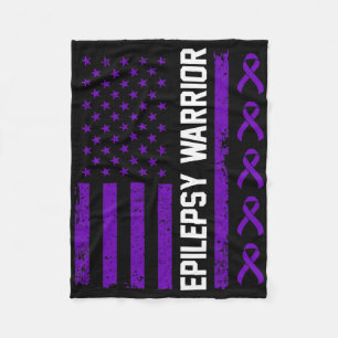 Epilepsy Awareness Epileptic Warrior Survivor 7  Fleece Blanket