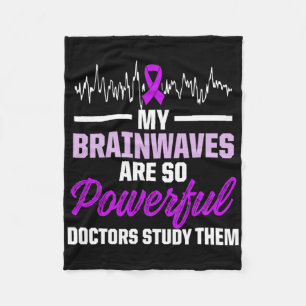 Epilepsy Awareness Epileptic Warrior Survivor Fleece Blanket