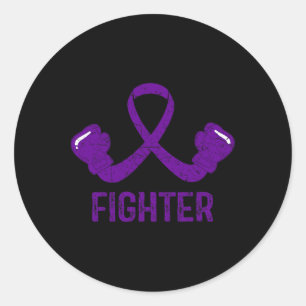Epilepsy Awareness Fighter  Classic Round Sticker
