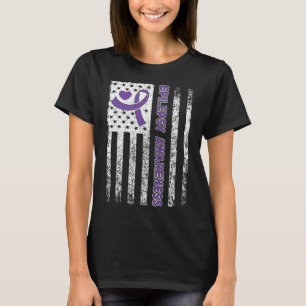 Epilepsy Awareness Flag Purple Ribbon Epilepsy War T-Shirt