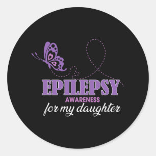 Epilepsy Awareness For My Daughter- Epilepsy Mum Classic Round Sticker