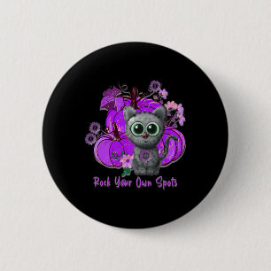 Epilepsy Awareness For November Cute Cat 6 Cm Round Badge