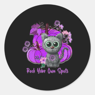 Epilepsy Awareness For November Cute Cat Classic Round Sticker