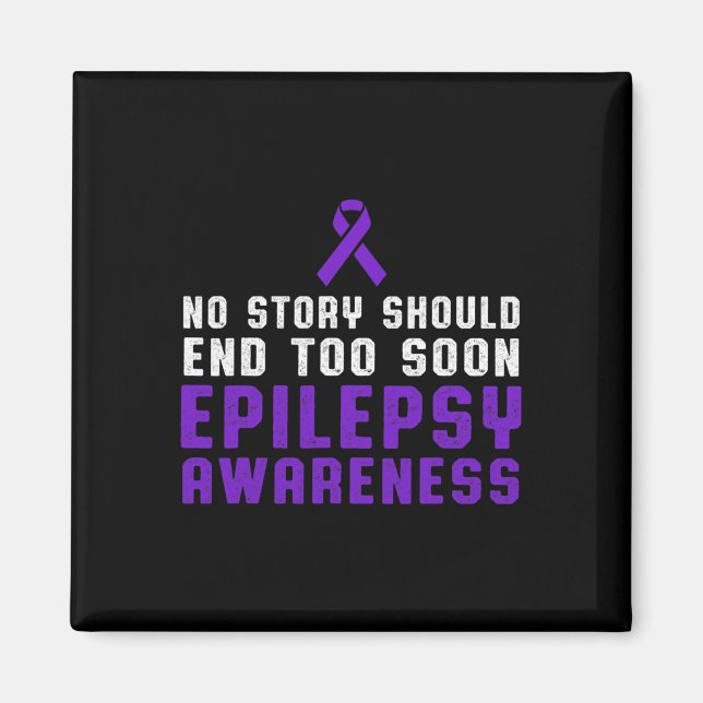Epilepsy Awareness Fun Beat Epileptic Warrior Surv Magnet (Front)