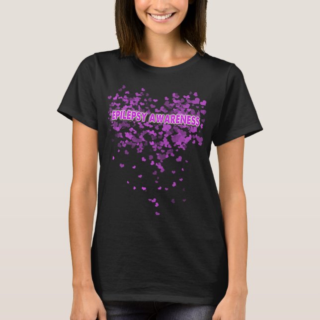 epilepsy awareness heart T-Shirt (Front)