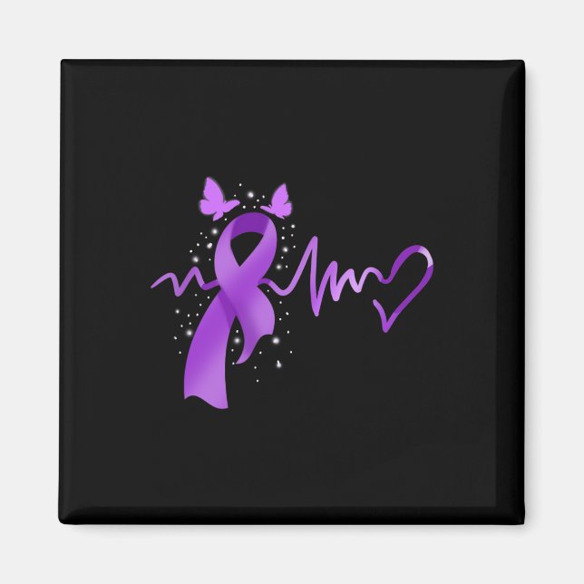 Epilepsy Awareness Heartbeat  Magnet (Front)
