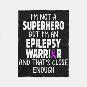 Epilepsy Awareness Hero Epileptic Warrior Survivor Fleece Blanket