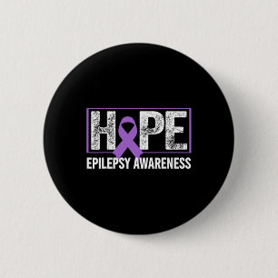 Epilepsy Awareness - Hope Epilepsy Awareness 6 Cm Round Badge