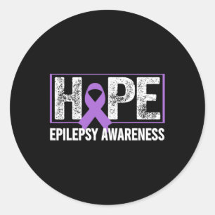 Epilepsy Awareness - Hope Epilepsy Awareness  Classic Round Sticker