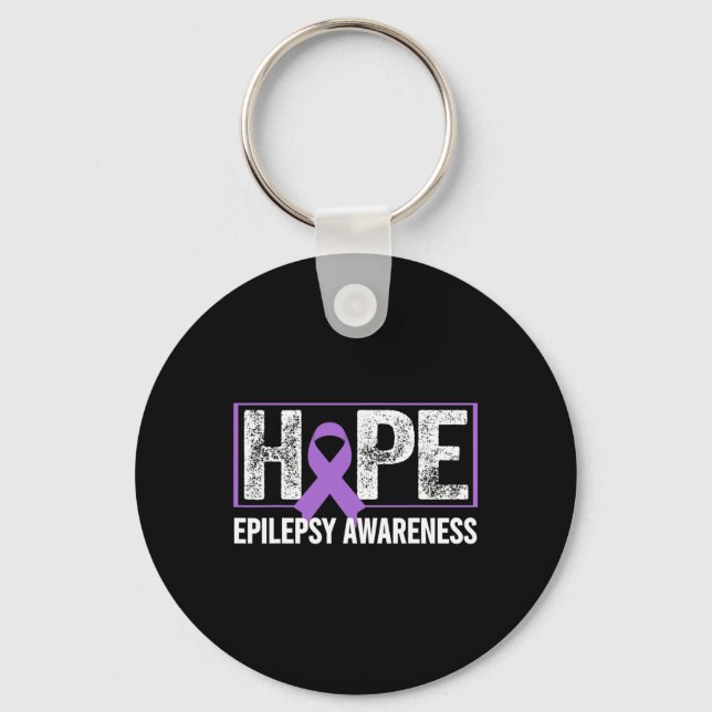 Epilepsy Awareness - Hope Epilepsy Awareness  Key Ring (Front)